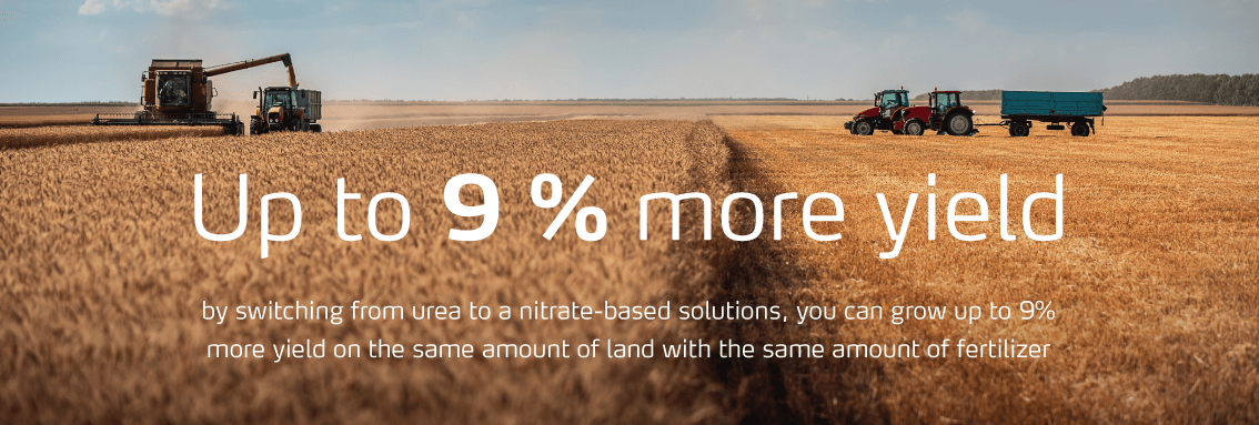 Switching to nitrate-based products can give up to 9% more yield